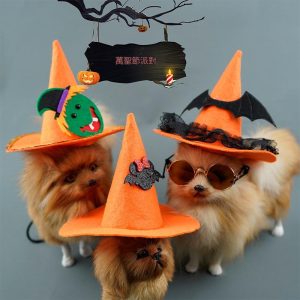 萬聖節橙色蕾絲帽 Halloween orange lace hat (G002 h003)