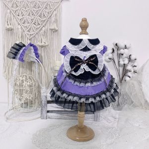 萬聖節紫色蝴蝶結蓬鬆裙 Halloween purple bow bouffant dress (D001 c040)