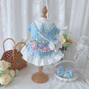 Bubble gum blue dress (X001 c048)