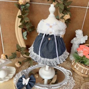 牛仔蝴蝶結裙 denim ribbon dress X001 c050