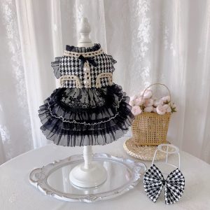 Pearl lace layered Lady (black) X001 c051