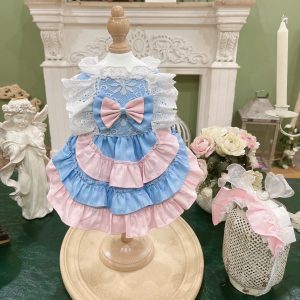 Ribbon ruffle Lolita (pink&blue) (X001 c056)